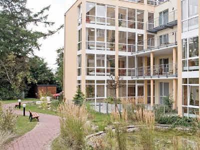 Blick vom Garten aus auf das Domizil