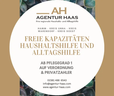 Agentur Haas Ihre regionale Haushaltshilfe und Alltagshilfe