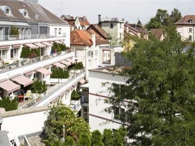 Die Appartements verfügen über einen Balkon oder eine schöne Aussicht auf St. Gallen