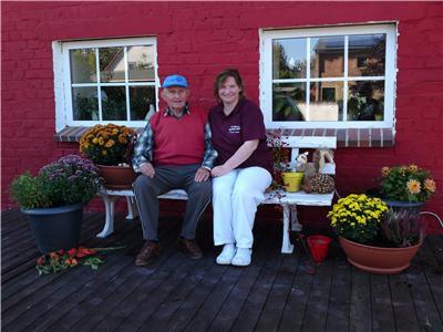 ...auf der Gartenbank