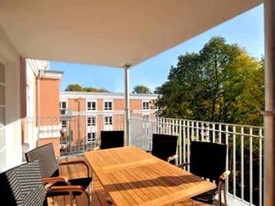 Schöne Aussicht vom Balkon