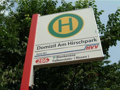 Bushaltestelle des Domizils am Hirschpark