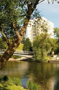 Die Josephinen Wohnanlage in Potsdam liegt idyllisch an der Havel